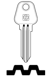 Afbeelding van Silca Cilindersleutel staal KLG2R