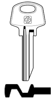 Afbeelding van Silca Cilindersleutel staal KMT1