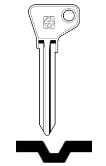 Afbeelding van Silca Cilindersleutel staal KPP1