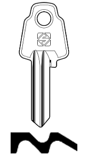 Afbeelding van Silca Cilindersleutel staal KRE1