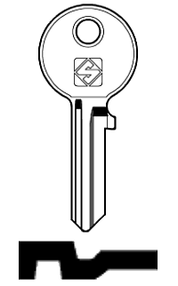 Afbeelding van Silca Cilindersleutel staal LEA2