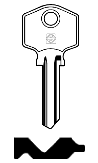 Afbeelding van Silca Cilindersleutel staal LEG2