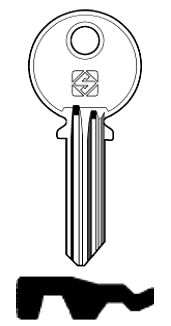 Afbeelding van Silca Cilindersleutel staal LH24