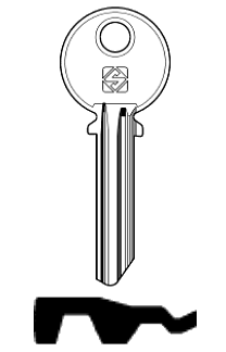 Afbeelding van Silca Cilindersleutel staal LH29