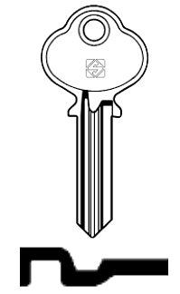 Afbeelding van Silca Cilindersleutel staal LU2