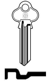 Afbeelding van Silca Cilindersleutel staal LU4