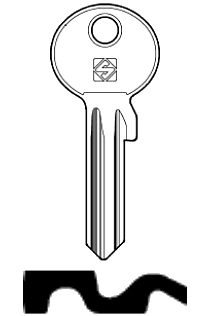 Afbeelding van Silca Cilindersleutel staal MEG2