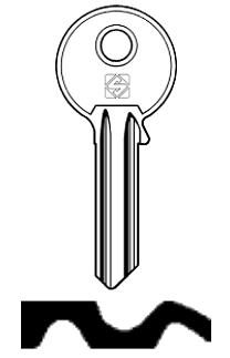 Afbeelding van Silca Cilindersleutel staal OV2