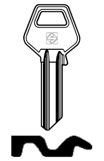 Afbeelding van Silca Cilindersleutel staal PL1