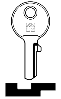 Afbeelding van Silca Cilindersleutel staal PS1