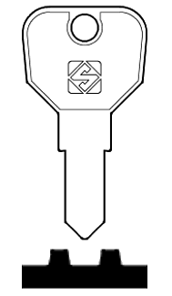 Afbeelding van Silca Cilindersleutel staal ROY1