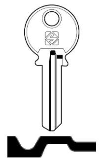 Afbeelding van Silca Cilindersleutel staal RUS1R