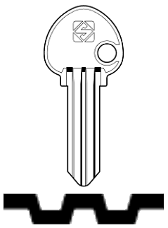 Afbeelding van Silca Cilindersleutel staal RUS2