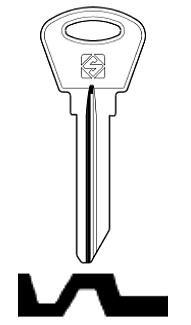 Afbeelding van Silca Cilindersleutel staal RUS3R