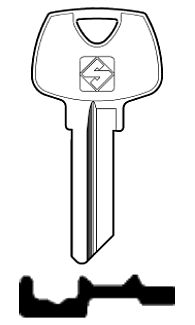 Afbeelding van Silca Cilindersleutel staal SAR17R
