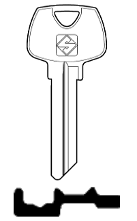 Afbeelding van Silca Cilindersleutel staal SAR3R