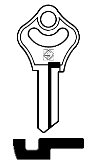 Afbeelding van Silca Cilindersleutel staal SG808