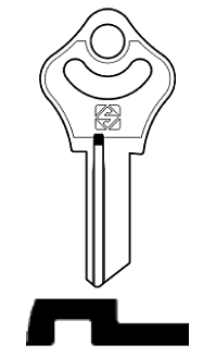 Afbeelding van Silca Cilindersleutel staal SG808R