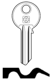 Afbeelding van Silca Cilindersleutel staal SGM1