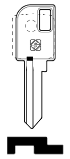 Afbeelding van Silca Cilindersleutel staal SHT1