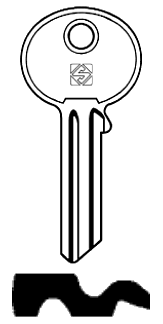 Afbeelding van Silca Cilindersleutel staal SHW1