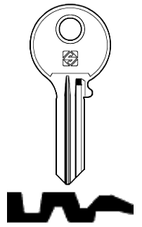 Afbeelding van Silca Cilindersleutel staal SNC2R
