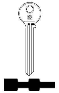 Afbeelding van Silca Cilindersleutel staal SNC3
