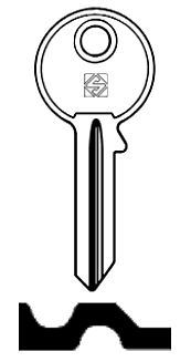 Afbeelding van Silca Cilindersleutel staal SR4