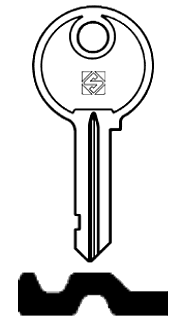 Afbeelding van Silca Cilindersleutel staal SR7