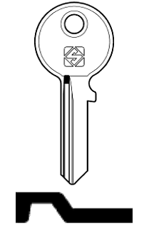 Afbeelding van Silca Cilindersleutel staal SSP4R