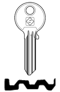 Afbeelding van Silca Cilindersleutel staal STL1R