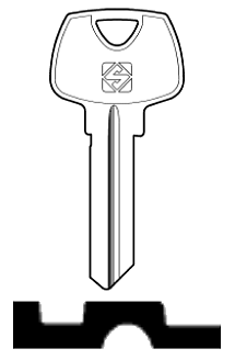 Afbeelding van Silca Cilindersleutel staal SU1R