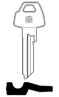 Afbeelding van Silca Cilindersleutel staal TEN2R