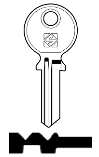 Afbeelding van Silca Cilindersleutel staal TRS1R