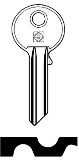 Afbeelding van Silca Cilindersleutel staal TT2