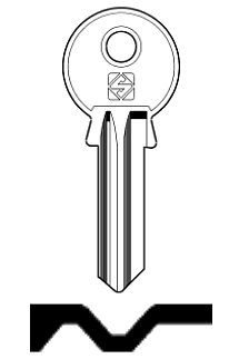 Afbeelding van Silca Cilindersleutel staal TU1