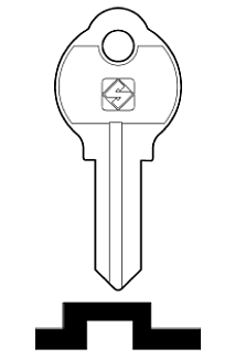 Afbeelding van Silca Cilindersleutel staal TUS1
