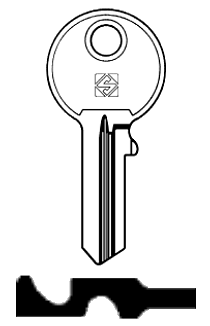 Afbeelding van Silca Cilindersleutel staal UR1