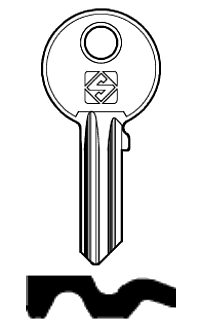 Afbeelding van Silca Cilindersleutel staal UR2