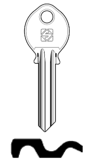 Afbeelding van Silca Cilindersleutel staal VAR1