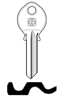 Afbeelding van Silca Cilindersleutel staal VAR2R