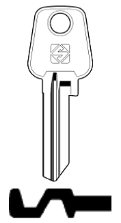 Afbeelding van Silca Cilindersleutel staal VLK1R