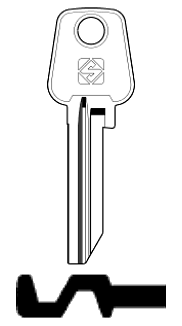 Afbeelding van Silca Cilindersleutel staal VLK2R