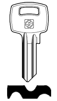 Afbeelding van Silca Cilindersleutel staal VRF4