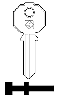 Afbeelding van Silca Cilindersleutel staal VS090V