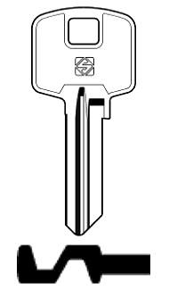 Afbeelding van Silca Cilindersleutel staal VSR1R