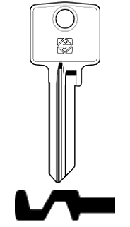 Afbeelding van Silca Cilindersleutel staal VSR2R