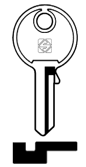Afbeelding van Silca Cilindersleutel staal WR4