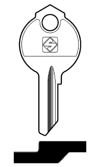 Afbeelding van Silca Cilindersleutel staal DB12