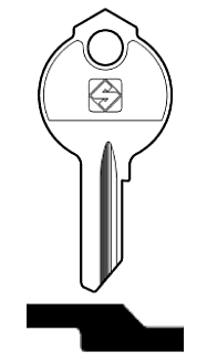 Afbeelding van Silca Cilindersleutel staal DB12R